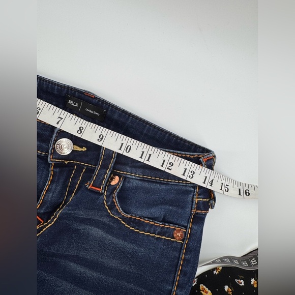 True Religion Stella Sn Flap Mid Rise Skinny Dark Wash Size 27 - Picture 8 of 8